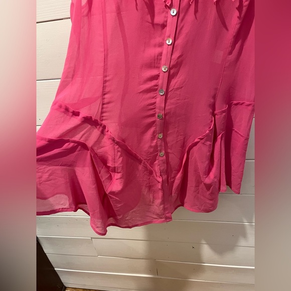 Paul Brial sleeveless ruffled blouse – Size 4 12US - Picture 7 of 10